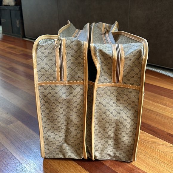 Gucci Brown and Black Travel Bag with Red Stripes - Picture 7 of 16